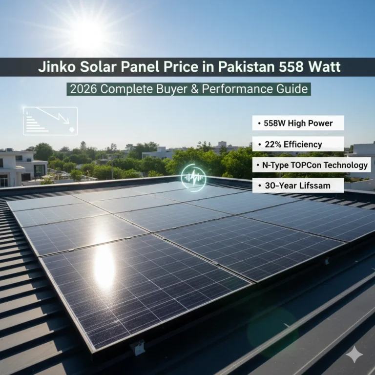 Jinko 585 watt solar panel rooftop installation in Pakistan 2026 price guide