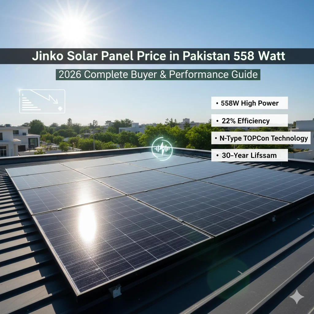 Jinko 585 watt solar panel rooftop installation in Pakistan 2026 price guide