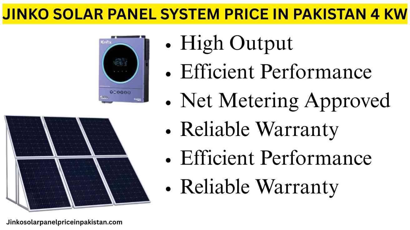 Jinko 4 KW Solar Panel System Price in Pakistan
