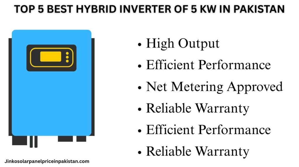 Top 5 Best Hybrid Inverter of 5 kW in Pakistan