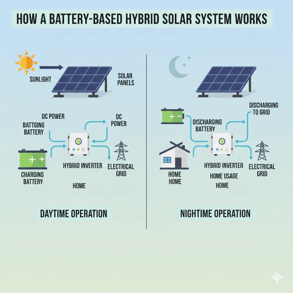 Battery-Based Hybrid Systems – Working, Components, and Benefits Explained 2 Battery-Based Hybrid System