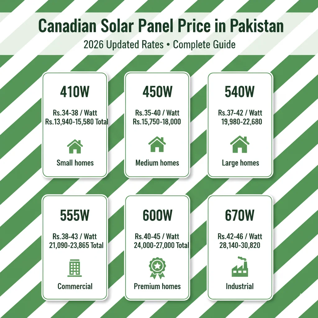 Canadian Solar Panel Price in Pakistan
