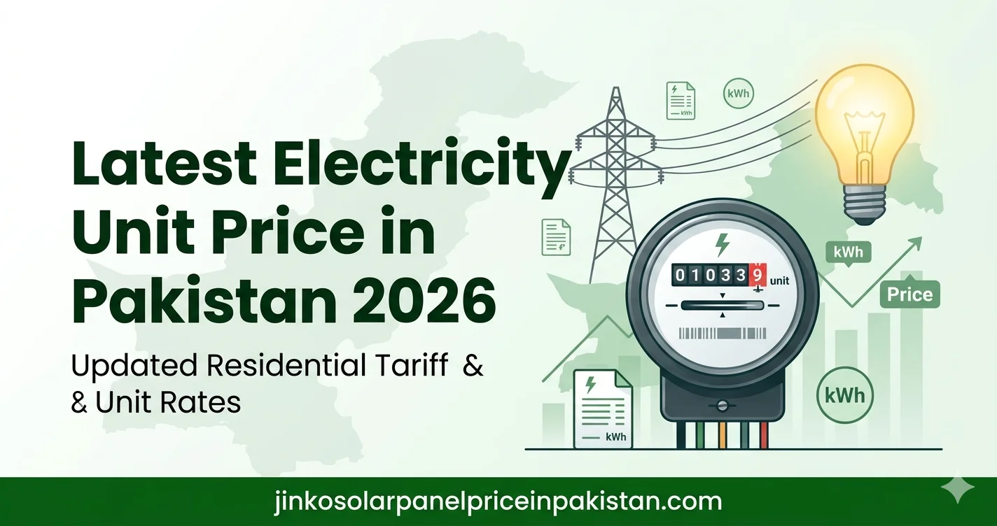 Latest electricity unit price in Pakistan showing updated residential tariff rates and NEPRA electricity unit charges