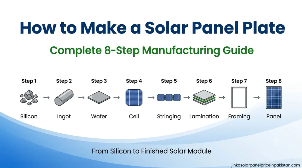 How to make a solar panel plate complete 8 step manufacturing guide from silicon to finished panel