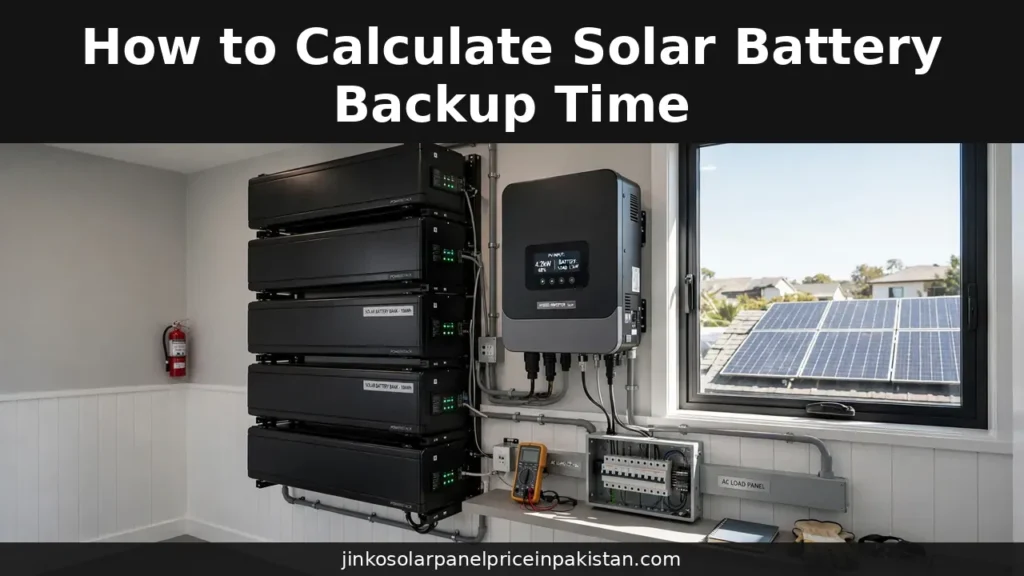 How to calculate solar battery backup time for a home solar battery bank