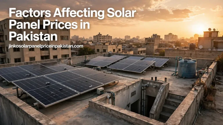 Factors affecting solar panel prices in Pakistan — rooftop solar installation at sunset