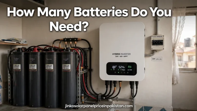 How many batteries needed for solar system Pakistan — battery bank sizing guide for a hybrid solar setup