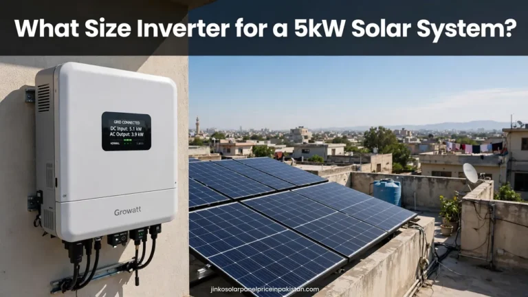 What size inverter for 5kW solar system - wall-mounted inverter beside rooftop solar panels