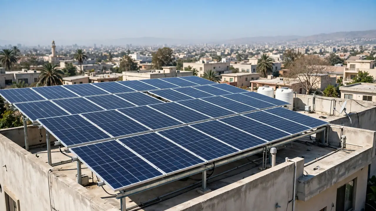 Residential rooftop solar installation using 550W-class panels in Pakistan