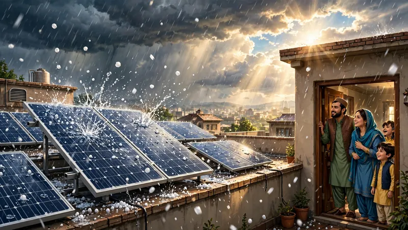 Double glass solar panel hailstorm resistance test Pakistan