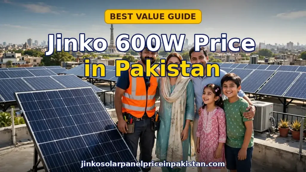 Jinko 600 watt price in Pakistan — Tiger Neo 600W bifacial panel on a rooftop