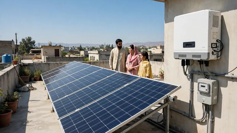 Jinko 600W panels rooftop installation with inverter in Pakistan