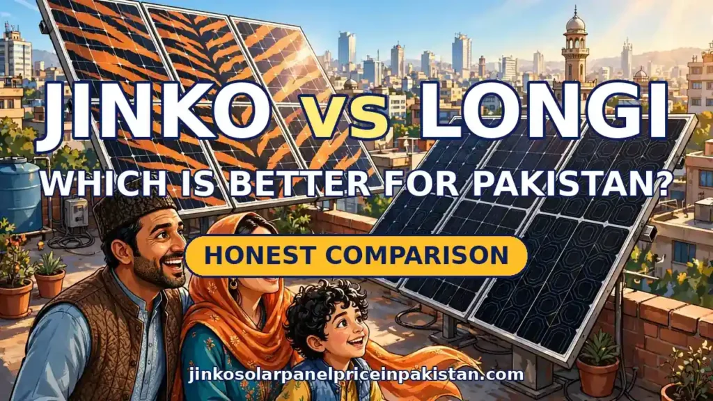 Jinko vs Longi solar panels in Pakistan — honest comparison of Tiger Neo and Hi-MO panels