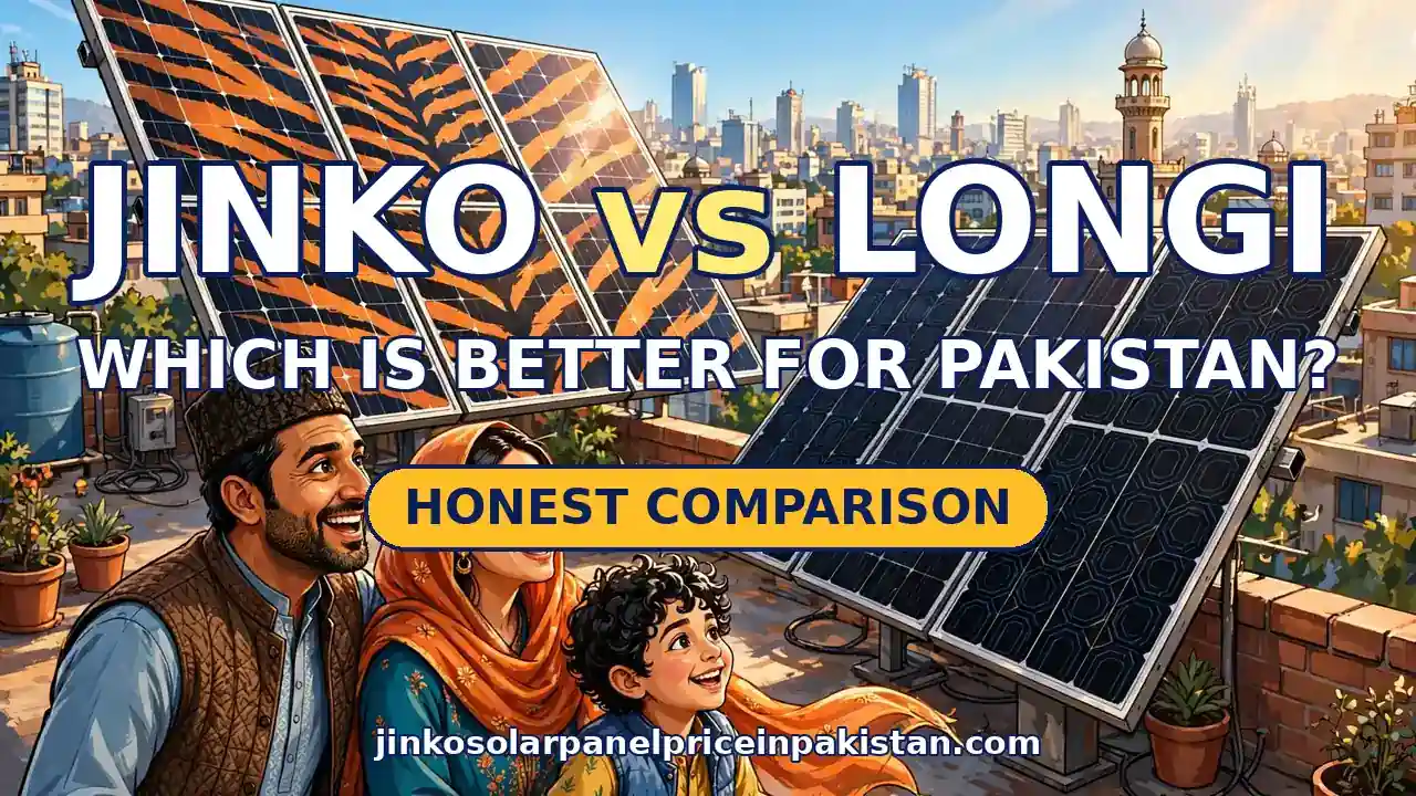 Jinko vs Longi solar panels in Pakistan — honest comparison of Tiger Neo and Hi-MO panels