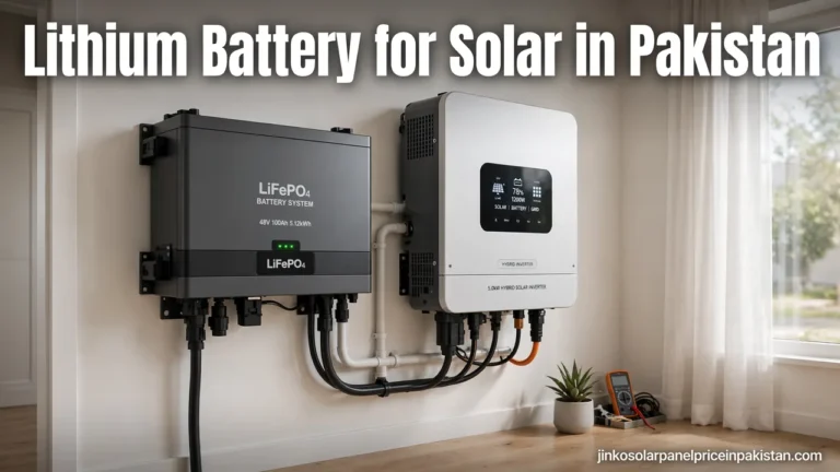 Lithium battery for solar in Pakistan: wall-mounted LiFePO4 battery in a home installation