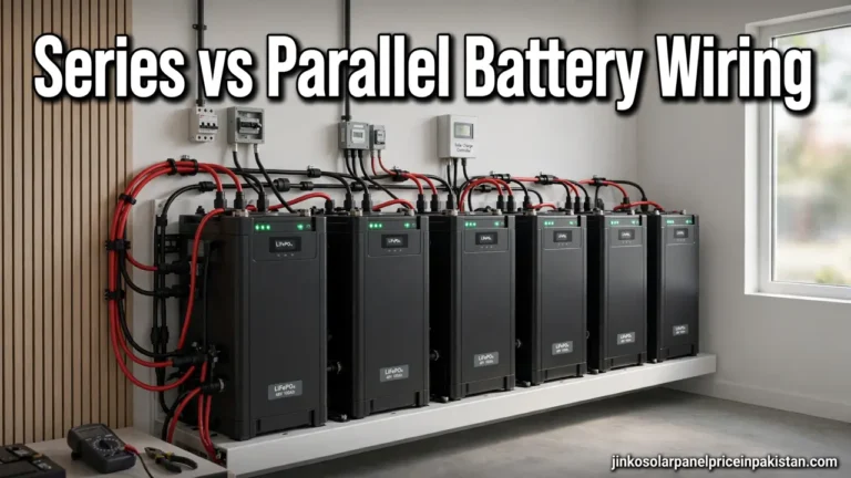 Solar battery series vs parallel connection guide: bank of solar batteries wired in a home installation
