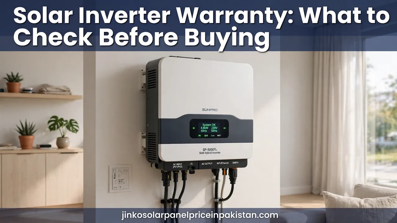 Solar inverter warranty guide Pakistan: wall-mounted solar inverter in a home