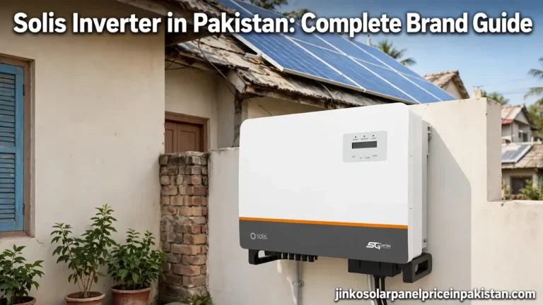 Wall-mounted Solis inverter in Pakistan with rooftop solar panels - complete brand guide