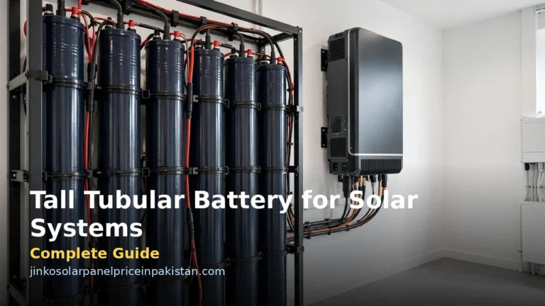 Tall tubular battery for solar in Pakistan: bank of tubular batteries with a hybrid inverter