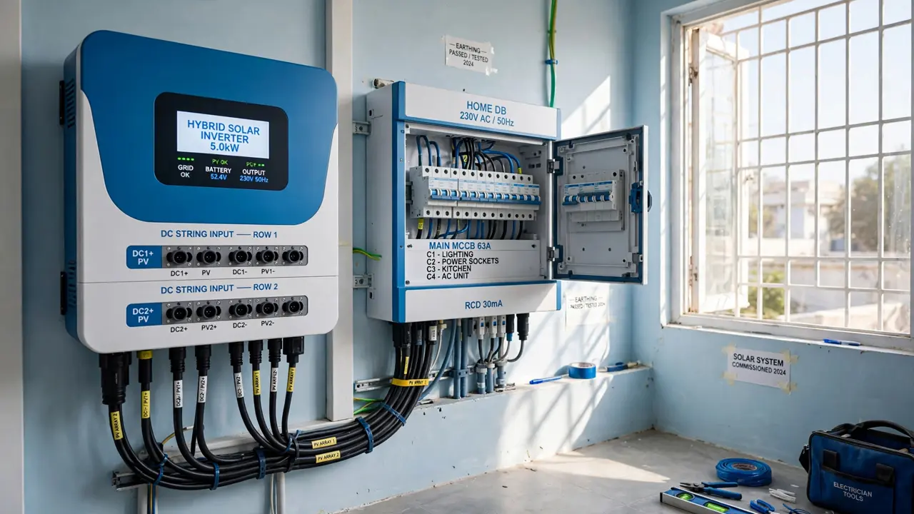 What Is MPPT in Solar Inverters? Complete Guide 3 Hybrid solar inverter with multiple DC string inputs for independent MPPT trackers